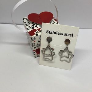 ♥️Doble stars Earring-Stainles Steel with gift box